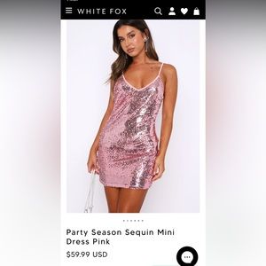 BNWT White Fox Sequin Dress✨